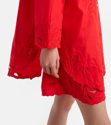 Juliet Dunn Broderie anglaise cotton poplin shirt