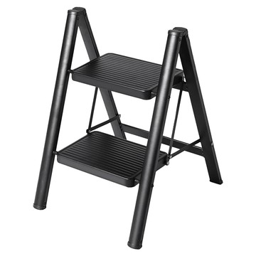 KOKIRI LIVING 家用折疊式梯子 A11 2層 黑色  1個  39 x 44 x 54 cm