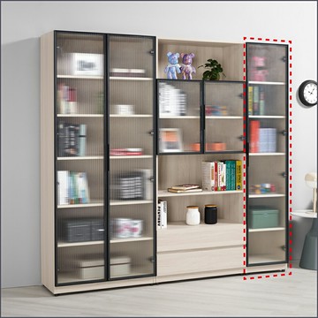 1.3 / 2.7尺鋁門書櫥 / 二抽書櫥 長虹玻璃 展示櫃 餐櫃 【149B16093】Leader傢居館149-A360