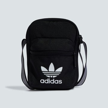 ADIDAS ORIGINALS 愛迪達 阿迪達斯 三葉草 斜背包-黑色 AC FESTIVAL BAG-IJ0765
