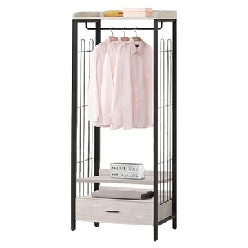 本木-瑞克 工業風3×7尺一抽吊衣櫃雪橡