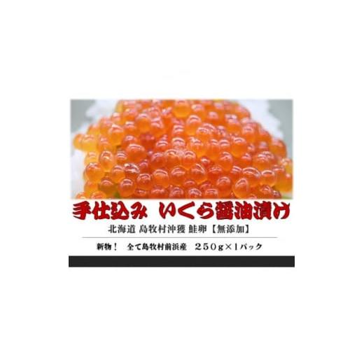 ふるさと納税 北海道 島牧村 『手仕込』 いくら醤油漬け 沖獲れ鮭卵 250g×1パック＜北海道 島牧村産＞