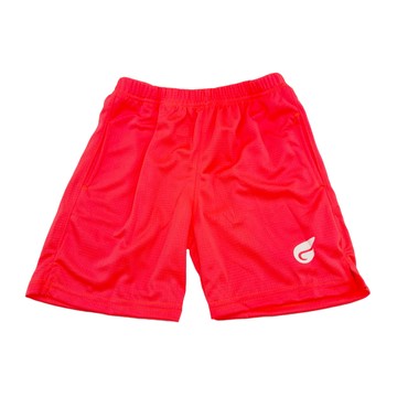 GIAT 吉亞特 兒童盾形排汗口袋短褲 男女童適用  8碼/7~8歲  亮桔