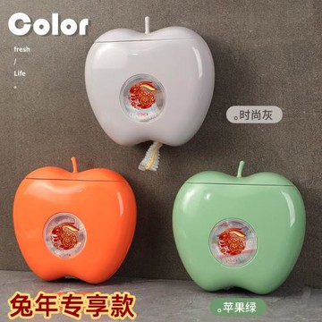 兔年保鮮膜套收納盒免打孔壁掛廚房保鮮袋客廳鞋套盒淋浴房蘋果