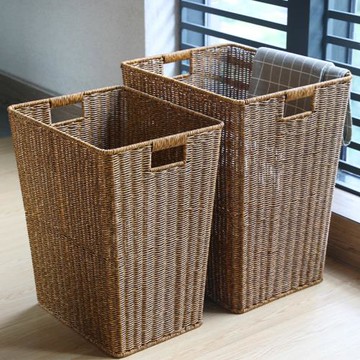 仿藤編臟衣籃大號臟衣簍酒店民宿用編織框放衣服收納筐洗衣籃浴室