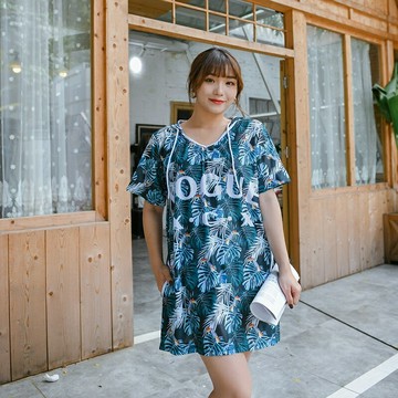 大尺碼泳衣 韓國款寬鬆女生泳衣泳裝 2XL-9XL大尺碼胖MM女生泳衣 速乾保守泳衣三件式 溫泉泳裝 三木優選