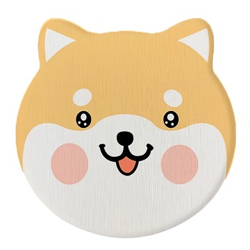 硅藻土吸水杯墊 超強吸水 居家辦公必備  2入  印花-造型-柴犬  100 x 100 x 10mm