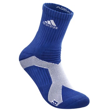 adidas 愛迪達 wucht P5.1極致高機能中筒運動襪  L  藍色 + 白色