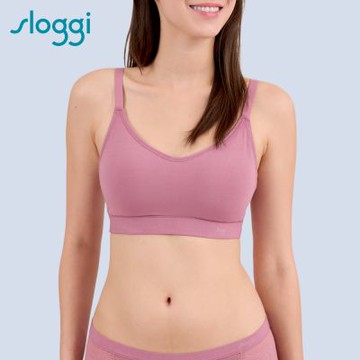 sloggi-Free Evolve 自由舒暢系列無鋼圈 V領背心式內衣 迷人粉