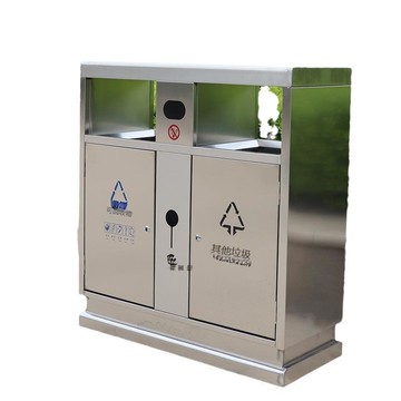 不銹鋼鍍鋅板環衛垃圾桶景區街道商用戶外分類垃圾桶多款組合款[DD080109]