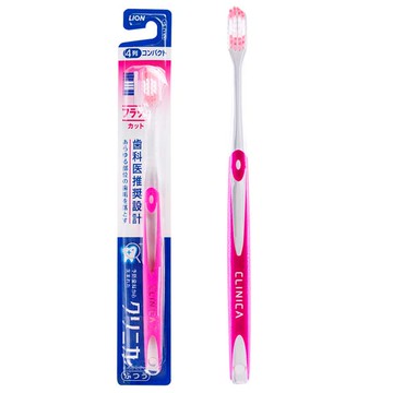 獅王平切4列牙刷-中毛1入