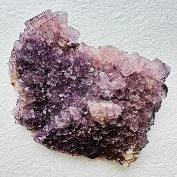 貴州紫邊螢石 丁香紫小島迷霧記 礦物原礦 礦標 磁場淨化 脈輪