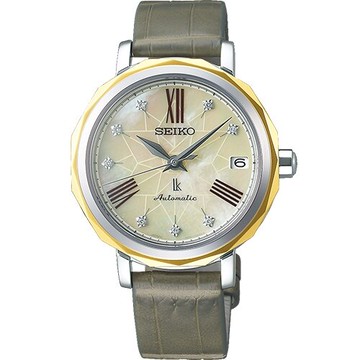 SEIKO 精工錶-黑牌款- LUKIA 銀座25周年紀念機械女錶 6R35-00N0Y(SPB138J1)-34mm-米白面皮革【刷卡回饋 分期0利率】【APP下單點數13倍送】
