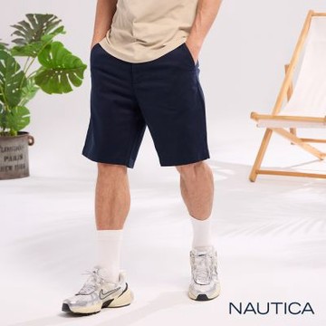 Nautica 官方旗艦 男裝 簡約都會風短褲-藍色