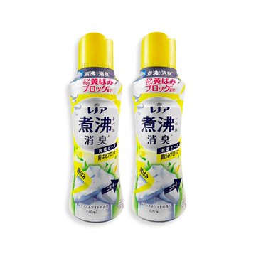 (2瓶超值組)日本P&G-Lenor煮沸般超消臭筒槽防霉護色衣物芳香顆粒香香豆420ml/瓶-柑橘(黃)(衣領袖口防黃香氛豆,毛巾蓬鬆吸水性強留香珠)