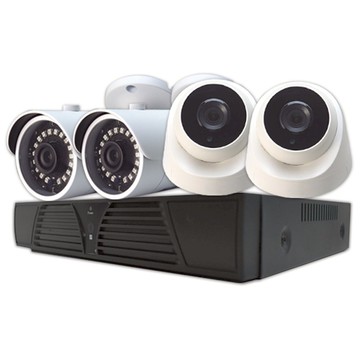 監視器攝影機 KINGNET 8路4支 NVR 監控套餐 任選 HD 1080P 防水槍型 室內半球 內建POE供電 櫃檯收銀