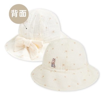 四季系列- 蝴蝶結純棉紗布遮陽帽