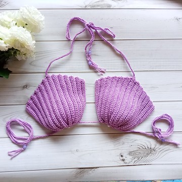 手工鉤針貝殼比基尼上衣