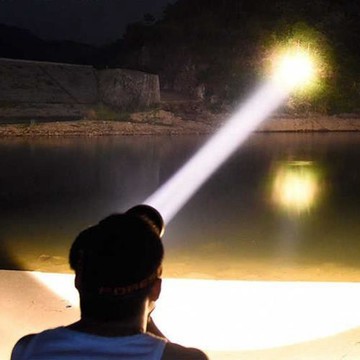 頭燈強光可充電戶外超亮遠射頭戴式雙鋰電超長續航手電夜釣魚礦燈