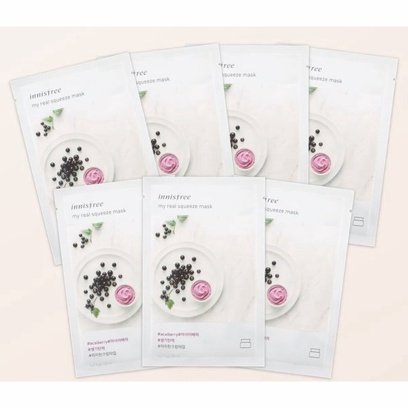 イニスフリー日本公式 Innisfree マイリアル スクイーズ マスクシート Ac アサイーベリー シートパック7枚セット 通販 Lineポイント最大0 5 Get Lineショッピング