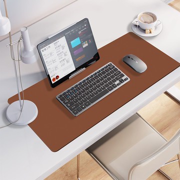 超大滑鼠墊桌墊 辦公桌墊學習桌墊皮革純色桌布大號滑鼠墊防水客製化