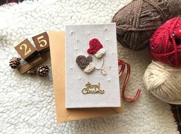 暖暖的聖誕小手套 手工卡片 聖誕卡 | Handmade Christmas card