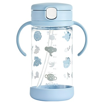 Richell 利其爾 AQ水杯 含底座  仿玻璃塑膠材質耐高溫  把手設計方便抓握  320ml  1個  萌寵攻略