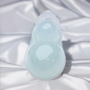 【福祿】高冰藍水翡翠葫蘆 | 天然緬甸玉翡翠A貨  | 送禮
