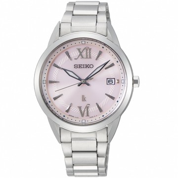 SEIKO 精工錶 LUKIA 系列 自信盛放太陽能女錶 V147-0CL0P(SUT389J1)-33mm-粉面鋼帶【刷卡回饋 分期0利率】【APP下單點數13倍送】