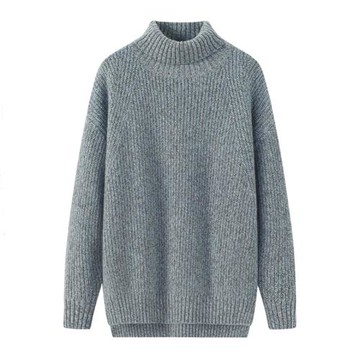 秋冬加厚純山羊絨衫女高領顯瘦毛衣秋冬寬松韓版中長款毛衫E726