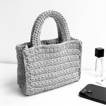 鉤鉤小方包 / 多色可選 鉤織編織提袋手提包手提袋 棉