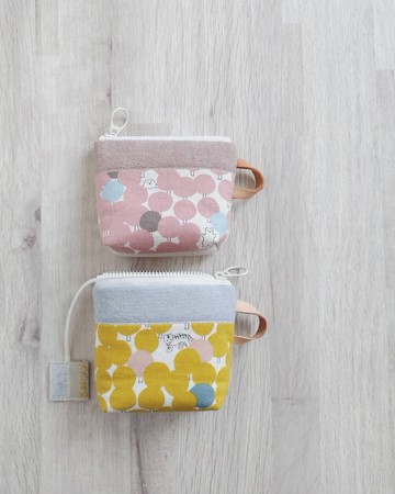 【FCP/來杯茶小物包】水玉小森林 蓬蓬鋪棉 日本布 先染 棉麻