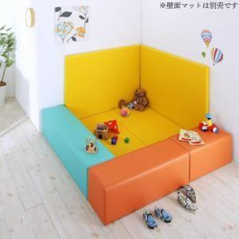 法人様必見。子供に安全安心のコーナー型キッズプレイマット Pop Kids ポップキッズ 5点セット フロアマット2枚+スツール3枚  210×120[S4][00] | LINEブランドカタログ