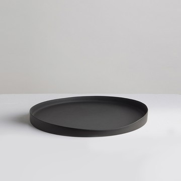 3,co - 水波系列圓形托盤(3號) - 三款任選 - 32.5cm - 黑