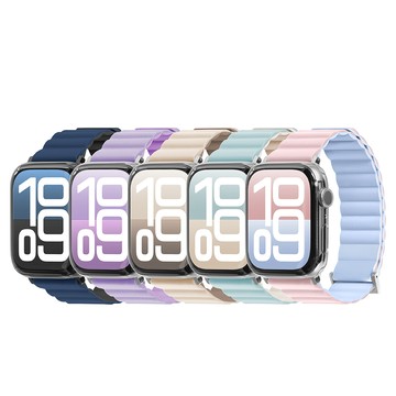 LAUT Apple Watch 42/44/45/46/49mm 雙色矽膠錶帶