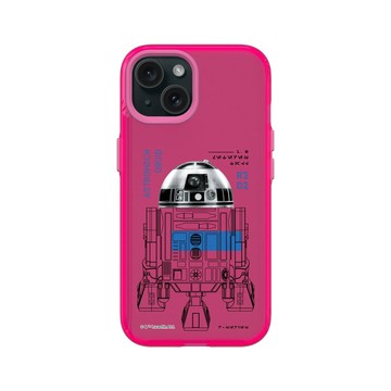 iPhone 15 Clear 粉漾桃 - 迪士尼-星際大戰 Star Wars - 星際大戰 – R2-D2 結構圖