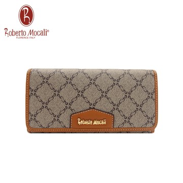 卡片富翁通通收【義大利 Roberto Mocali】方格21卡2鈔長夾 - RM-89823 女友 閨蜜 生日禮 情人禮 時尚耐用 多層卡夾 卡片 鈔票 零錢收納