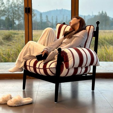 公司貨 免運 懶人沙發椅懶人單椅復古赤烏椅客廳陽臺設計師單人中古休閑靠背椅 快速發貨