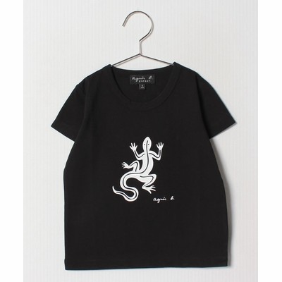 アニエスベー Sf64 E Ts キッズ レザールtシャツ キッズ ブラック 140 150cm 12歳 Agnes B 通販 Lineポイント最大get Lineショッピング