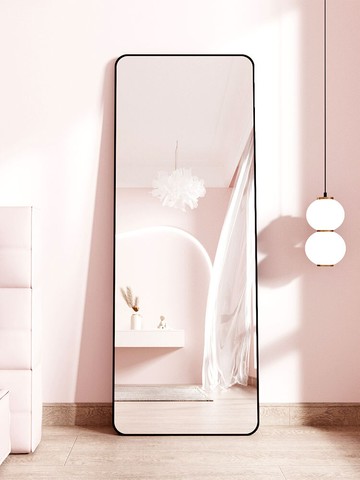 高級感全身落地鏡家用臥室出租屋壁掛玻璃穿衣鏡子/全身鏡/試衣鏡/穿衣鏡/落地鏡/掛壁鏡/鏡子