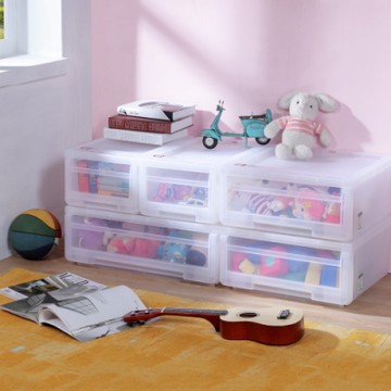 KEYWAY 聯府 安居專利小家庭抽屜式整理箱附輪-5件組