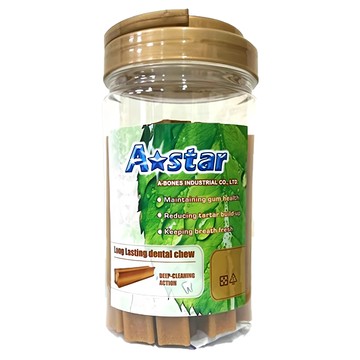 A star 夾心耐咬棒 幫助清潔牙齒 無穀物 豐富纖維  花生  610g  1罐