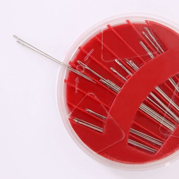 優質盒裝手縫針家用縫衣針圓盤針盒金尾針縫補針手工diy工具