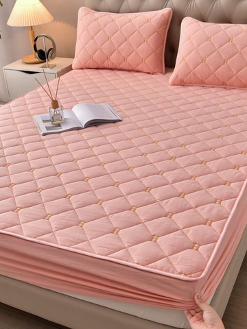 純棉全包夾棉床笠單件席夢思防塵罩榻榻米床墊保護套防滑加厚床罩