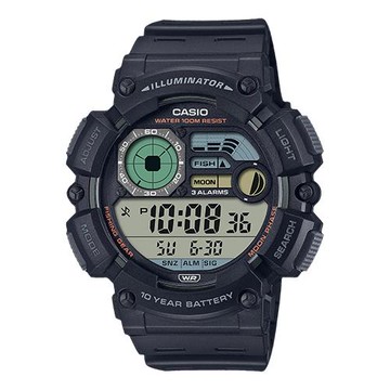 【CASIO 卡西歐】多功能電子錶 月相 釣魚指示 防水100米 WS-1500H (WS-1500H-1A)