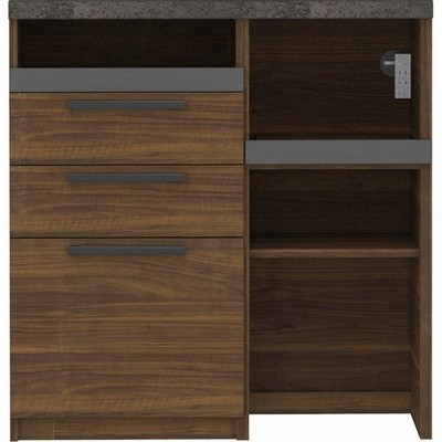 家具 収納 キッチン収納 食器棚 キッチンストッカー 食品ストッカー Boulder ボルダー 石目調天板キッチンシリーズ カウンター 幅90cm 奥行50cm H 通販 Lineポイント最大get Lineショッピング