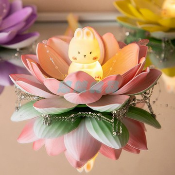 ✅店家嚴選 ⑦天鑒賞✅中秋節手提荷花燈蓮花兔子發光燈籠幼兒園手工diy材料包古風花燈