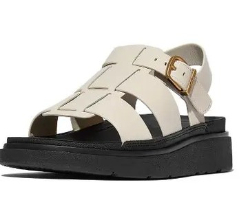 【fitflop】GEN-FF 皮革漁夫涼鞋-米色