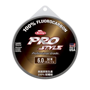 Berkley 貝克力 PRO STYLE 100%碳纖線 卡夢線 子線 18.0號  50m  透明色  1個