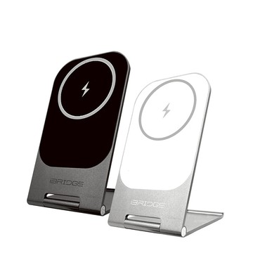 15W 超輕薄金屬支架無線充電器 IBW010 旗艦版 黑色
